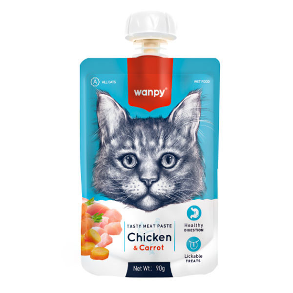پودینگ گربه ونپی طعم مرغ و هویج |Wanpy Soup Chicken & Carrot