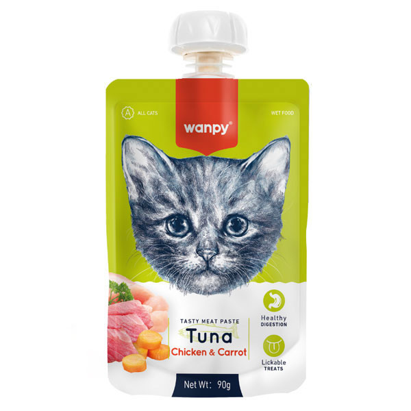 قیمت و خرید پودینگ گربه ونپی طعم ماهی تن، مرغ و هویج| Wanpy Soup Tuna, Chicken & Carrot