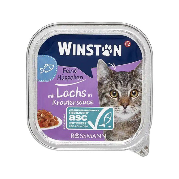 ووم گربه وینستون (Winston) با طعم ماهی سالمون
