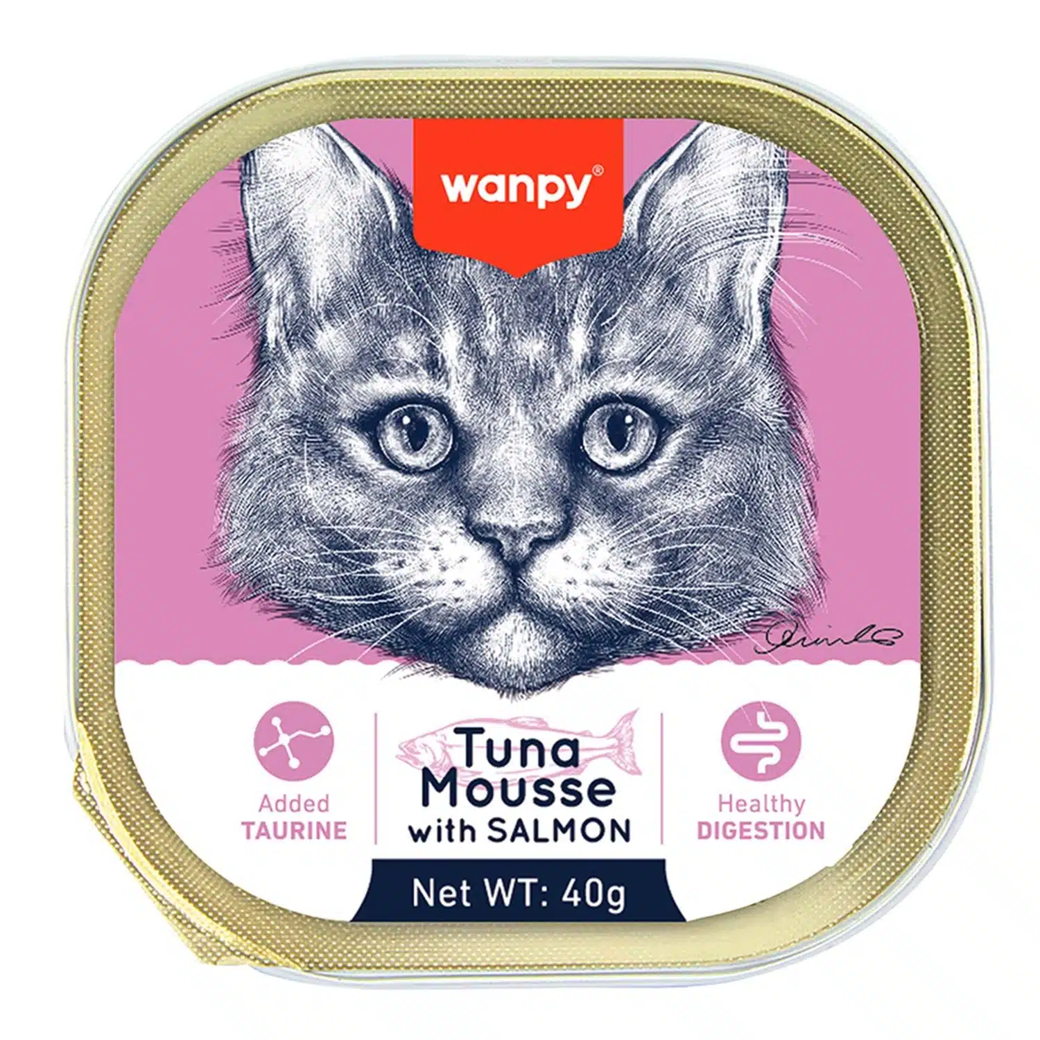 قیمت و خرید ووم گربه ونپی با طعم ماهی تن و سالمون مدل پته ای 40 گرم Wanpy rich Tuna & Salmon