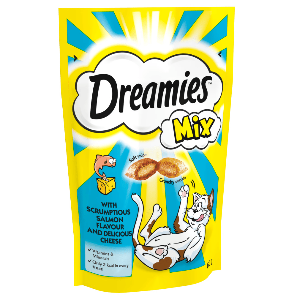 قیمت و خرید تشویقی گربه دریمیز با طعم ماهی و پنیر Dreamies Cat Snack with Cheese & Salmon| ارسال فوری