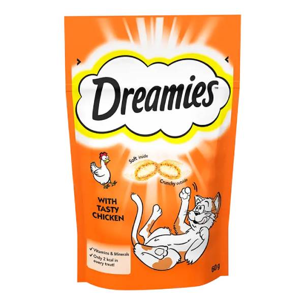 قیمت و خریدتشویقی گربه دریمیز با طعم مرغ Dreamies Cat Snack chicken وزن 60 گرم| ارسال سریع + قیمت مناسب