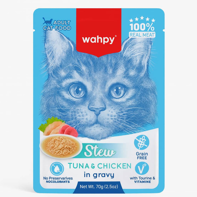 قیمت و حرید پوچ گربه ونپی استیو طعم ماهی تن و مرغ مدل Wannpy Tuna & Chicken